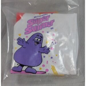 Vintage 1988 McDonald's Super Summer Grimace Inflatable Sailboat - Sealed